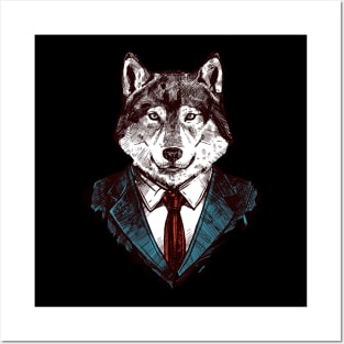 Business Wolf Posters and Art